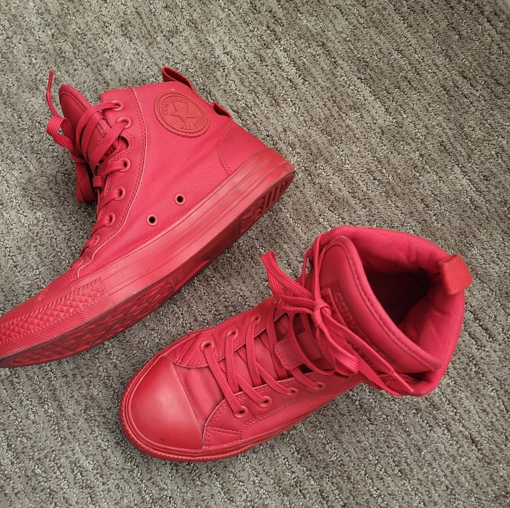 Converse Rubber Red All Stars Chuck Taylor Guard High Top sz 6 mens 8 wo… - Picture 4 of 10